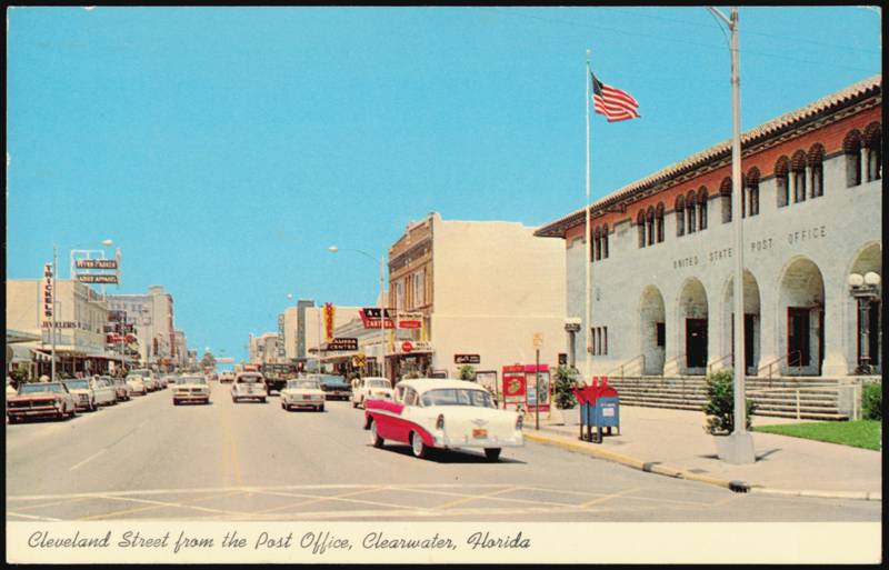 Cleveland Street from the Post Office Clearwater Florida
