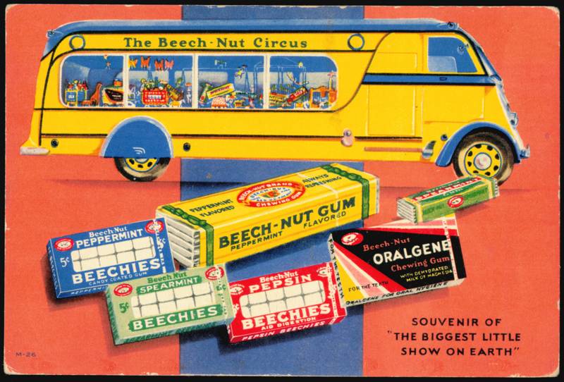 The Beech-Nut Circus Bus & Chewing Gum Advertising