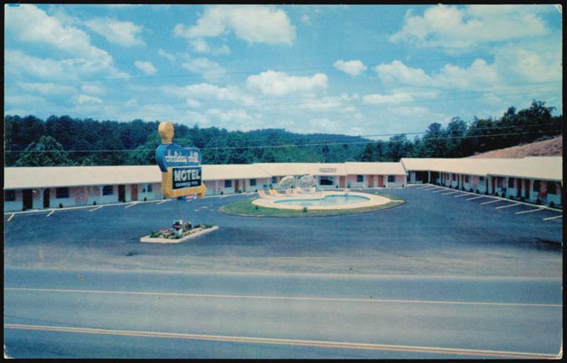 Holiday Hill Motel with Swimming Pool and Neon Sign Cleveland Tennessee