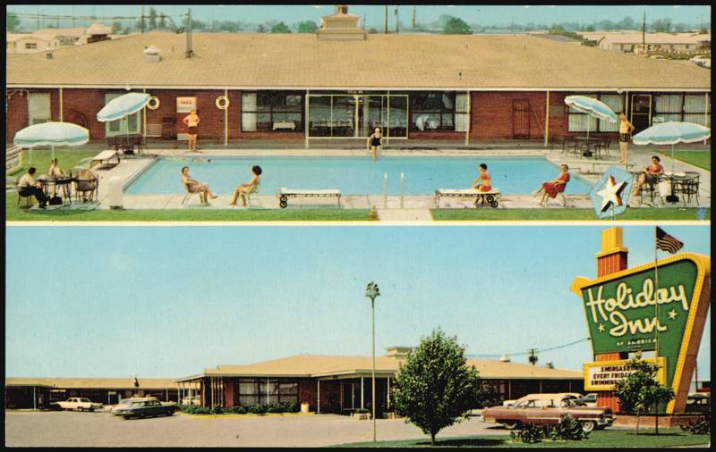 Holiday Inn Motel, Swimming Pool and Great Sign Greenville Mississippi