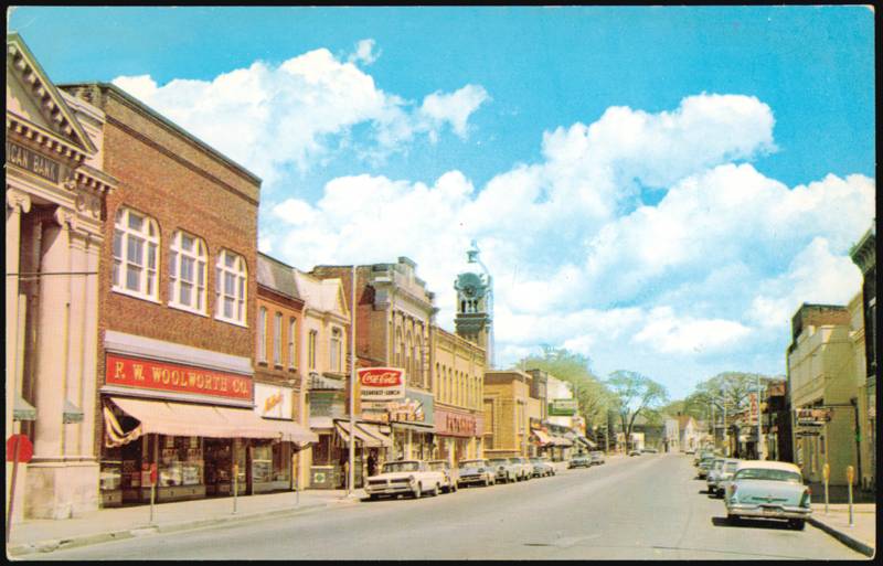 Downtown Business District with F.W. Woolworth Merrill Wisconsin