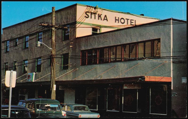 Sitka Hotel Exterior, Downtown Street Scene Alaska
