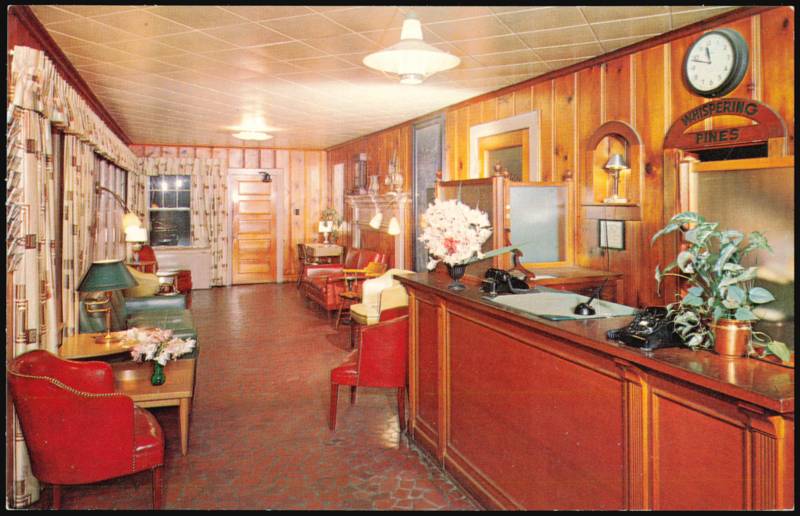 Whispering Pines Motel-Hotel Lobby Interior Accomac Virginia