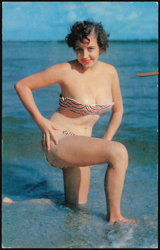 A Cool Dip, Bikini Bathing Beauty Pin-Up Swimsuits & Pinup