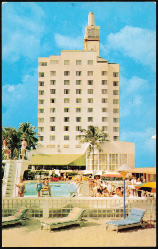The Ritz Plaza Hotel, Pool and Cabana Club Miami Beach Florida