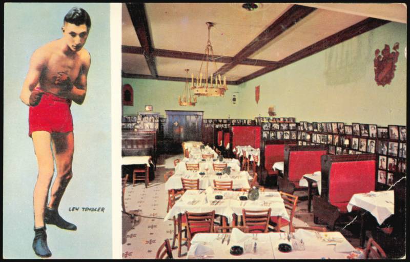 Lew Tendler at His Restaurant, Broad at Locust Street Philadelphia Pennsylvania