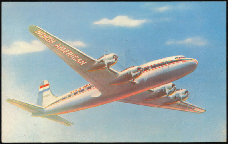 North American Airlines 4-Engine Skymaster Airline Advertising