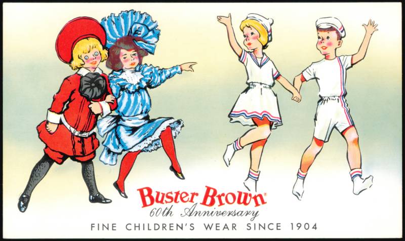 1964 Buster Brown 60th Anniversary Children's Wear Advertising