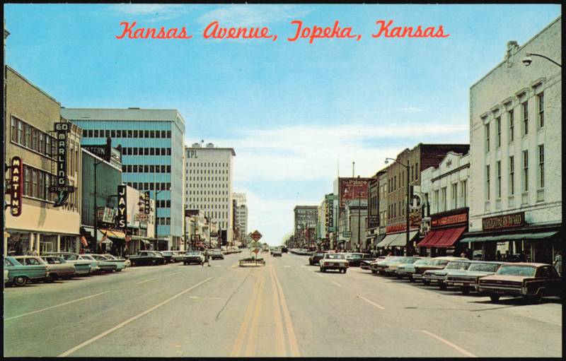 Kansas Avenue Looking South, Main Street Topeka Larry Witt