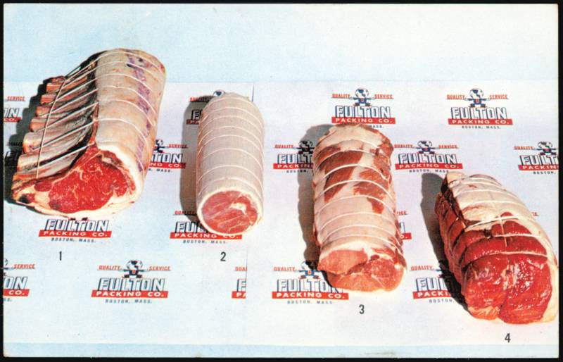 Fulton Packing Co. Prepared Meat Cuts Advertising Boston Massachusetts