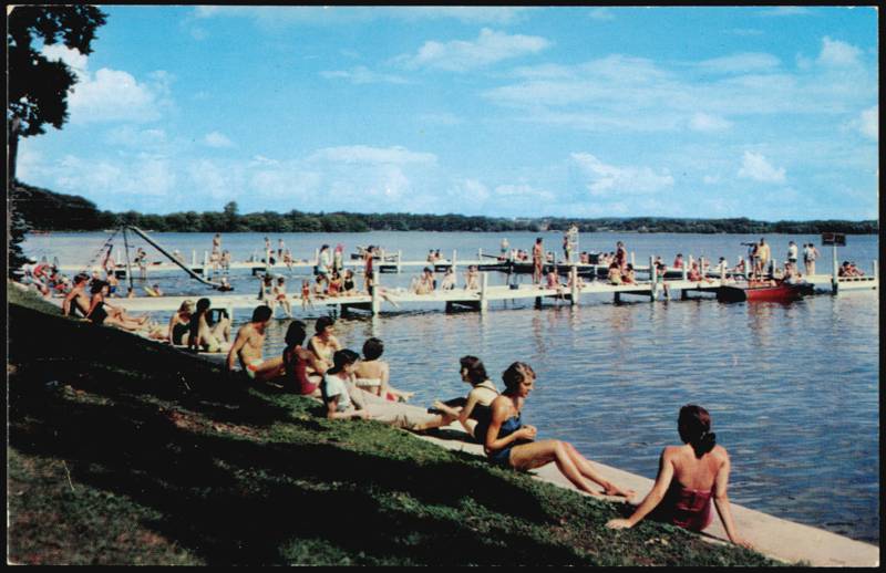 Lake Lawn Lodge, Sunning and Swimming on Delavan Lake Wisconsin