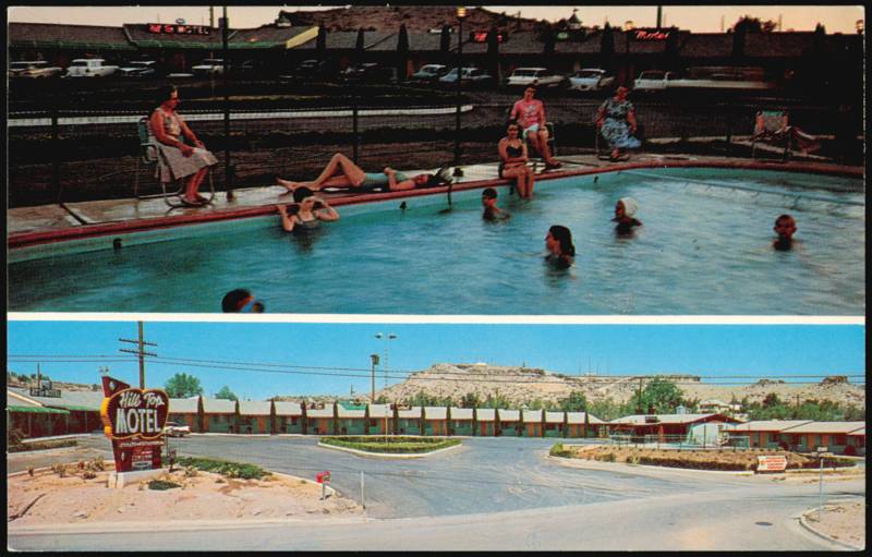 Hill Top Motel, Route 66 & 93 Pool and Exterior Views Kingman Arizona