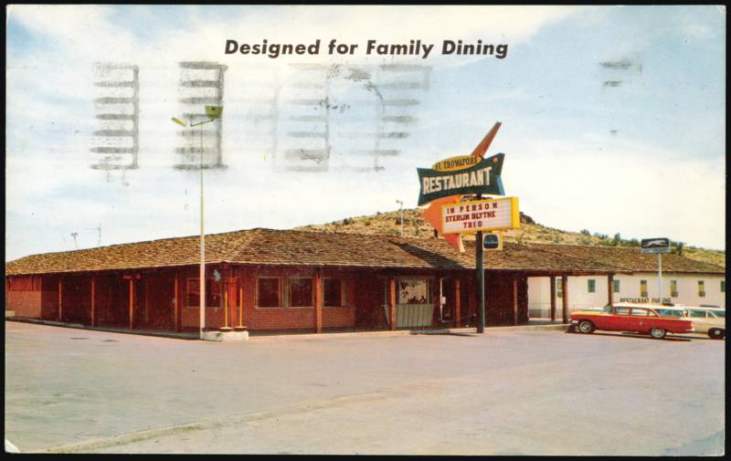 El Trovatore Restaurant Exterior and Neon Sign Kingman Arizona