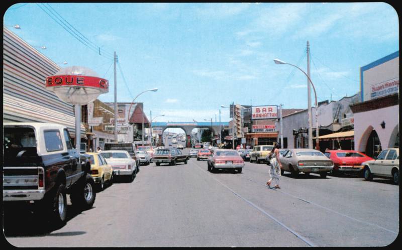 Avenida Juárez and Puente de la Amistad Street Scene Ciudad Juárez Mexico