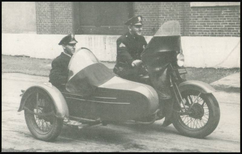 Police Officers on Motorcycle with Sidecar Motorcycles
