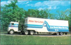 Atlas Van Lines Ace World Wide Moving Semi Truck Postcard