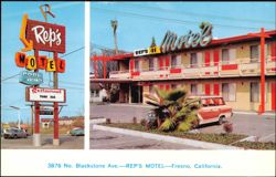 Rep's Motel and Restaurant, Blackstone Avenue Postcard