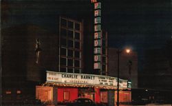 Hollywood Palladium at Night, Charlie Barnet Marquee Postcard