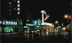Avenida 16 de Septiembre de Noche, Neon Street Scene Postcard