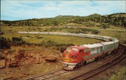 Santa Fe Streamliner Ascending Raton Pass Postcard