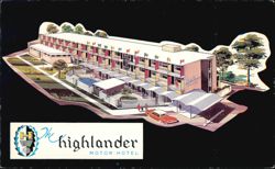 The Highlander Motor Hotel, Trans Canada Highway Postcard