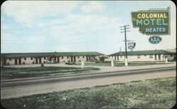 Colonial Motel on Highway No. 2 Postcard