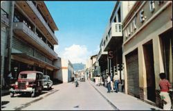 Avenida Central, Busy Street Scene with Classic Cars Postcard