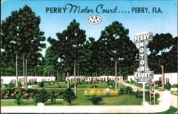 Perry Motor Court Postcard