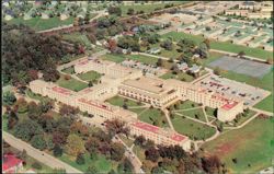 Aerial View of Men's Quadrangle, Indiana University Postcard