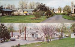 Singing Pines Motel Resort Setting Near State Park Postcard