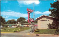 Stony Crest Motel Neon Sign on North Walnut Postcard