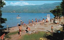 Silver Bay Association, Slim Point Beach, Lake George Postcard