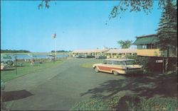 Essex River House Motel Waterfront Grounds Postcard