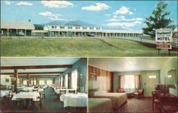 The Charlmont Motor Inn, Dining Room & Guest Room Postcard