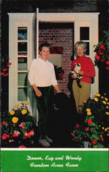 Donna, Kay and Wendy, Ex-WAC Majors, Freedom Acres Farm Postcard