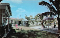 Key Rest Apartments Patio and Grounds Postcard