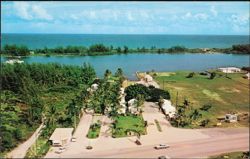 Palm Garden Motel and Apartments Aerial View on U.S. #1 Postcard
