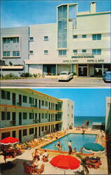The Seabrook Hotel & Apts, Pool and Exterior Views Postcard