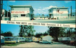 Central Park Motel and Trailer Court, Kingsway Postcard