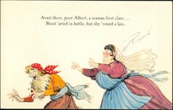 Pirates of the Caribbean Sketch, Poor Albert, Disneyland Postcard