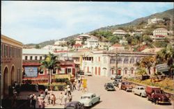 Main Street in Front of the Post Office Postcard