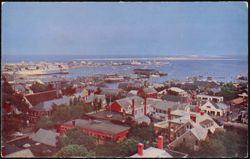 Rooftops and Harbor from Cupola of Old South Tower Postcard