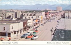 Northwest Orient Airlines Downtown Street View Postcard