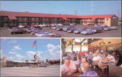 The Red Apple Restaurant & Motel Exterior & Dining Room Postcard