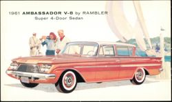 1961 Ambassador V-8 by Rambler Super 4-Door Sedan Postcard