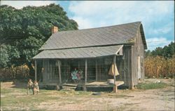 Doing the Charleston Down South, Family at Rural Cabin Postcard