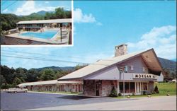 Morgan Motel Exterior and Heated Pool, Airport Road Postcard