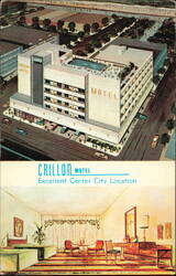 Crillon Motel, Indiana and Pacific Avenues Postcard