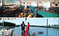 Rooftop Restaurant Dining Room and Deck, Hickory Pass Postcard