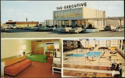 The Executive A Motor Hotel, Exterior, Pool & Room Postcard